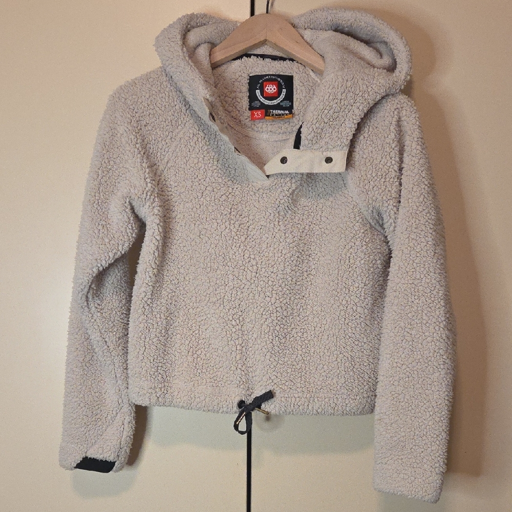 686 Cream Sherpa Hoodie Pullover Women’s Sweatshirt